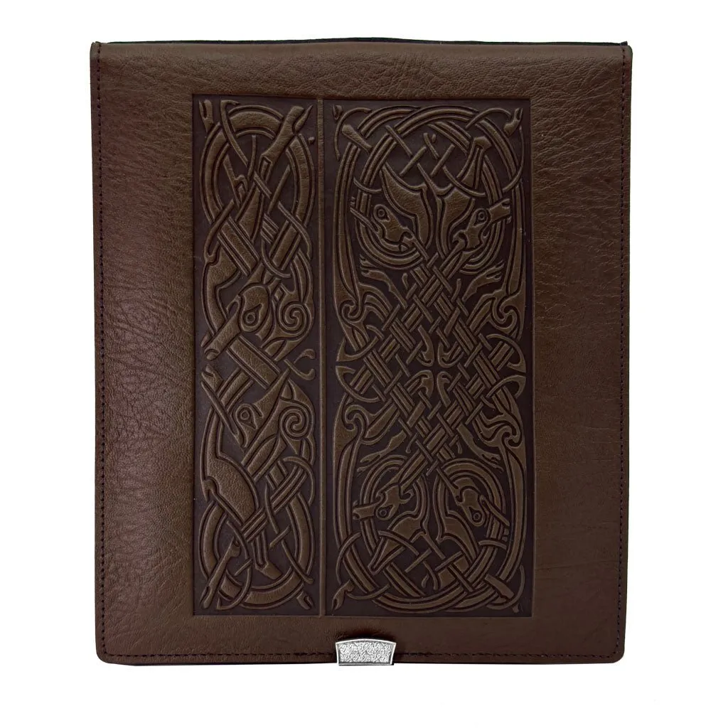 Leather Kindle Scribe Cover, Celtic Hounds