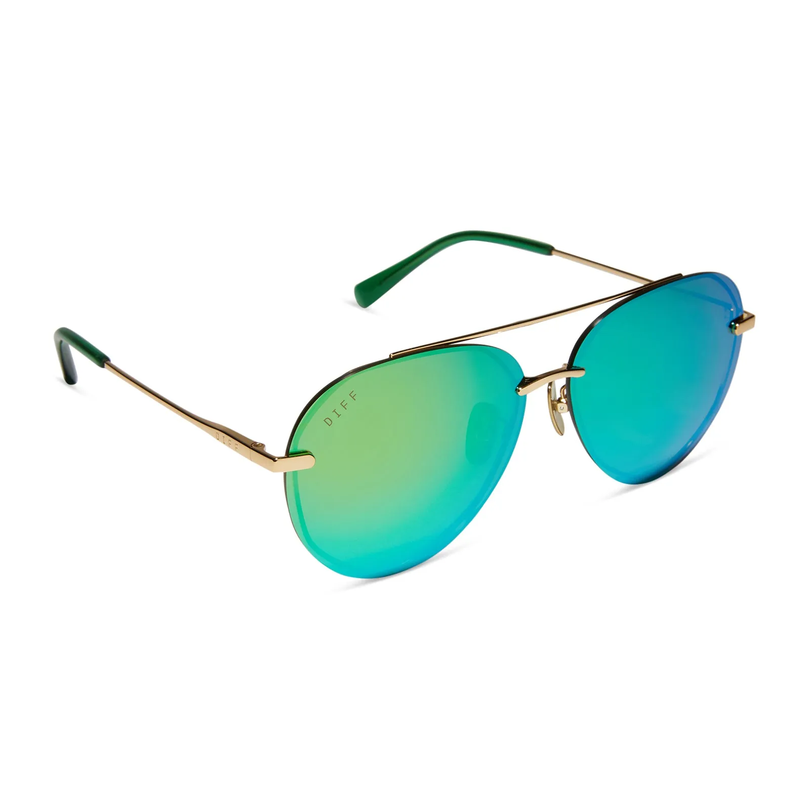 LENOX - GOLD   GREEN MIRROR SUNGLASSES