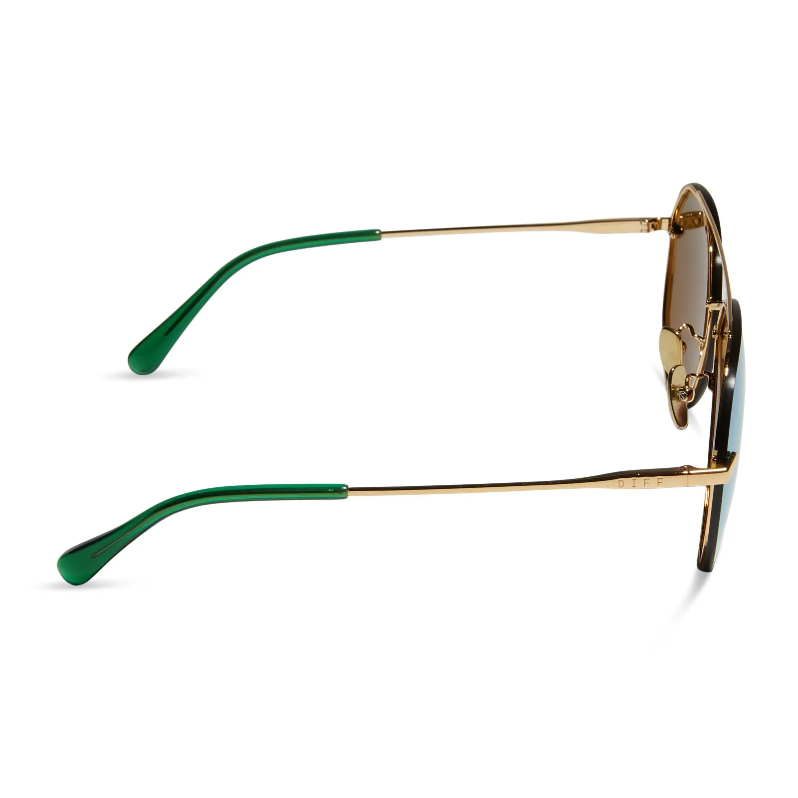 LENOX - GOLD   GREEN MIRROR SUNGLASSES