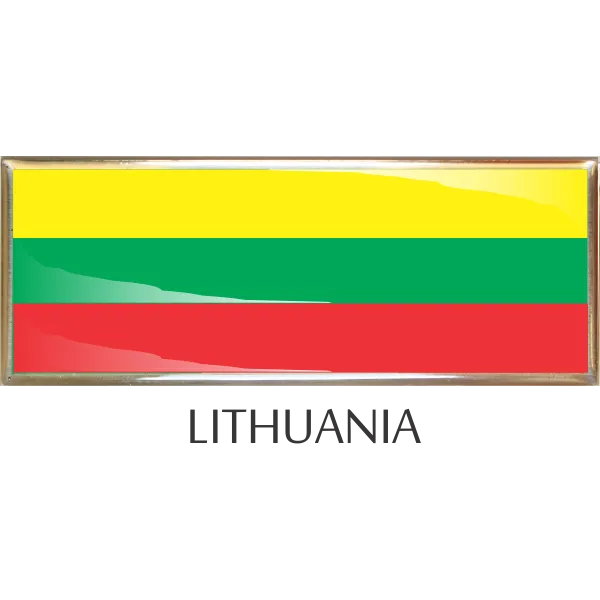 Lithuania  Metal Car Badge