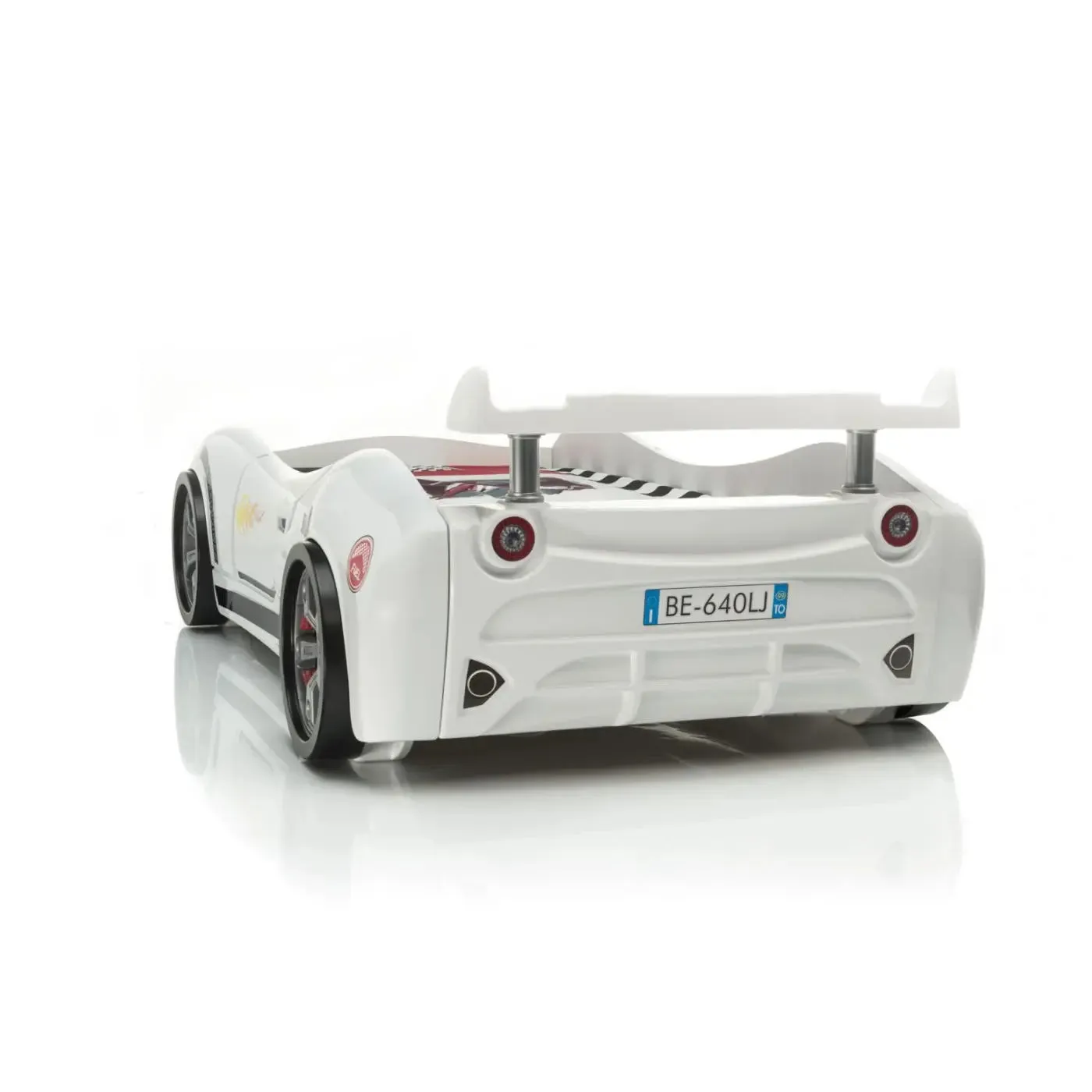 M3 Infiniti Race Car Bed for Kids w/LEDs, Sound effects and Free Mattress