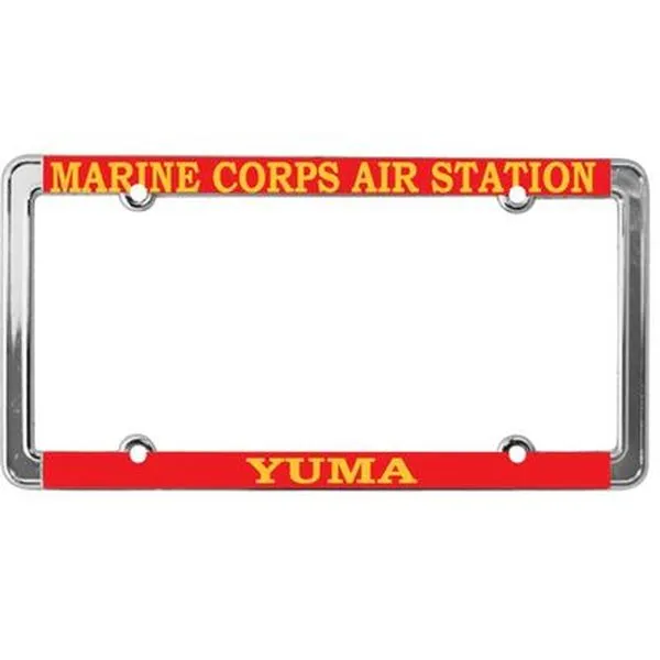 Marine Corps USMC Yuma License Plate Frame, Thin Rim