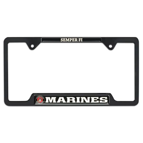 Marine Metal License Plate Frame with Domed Graphics