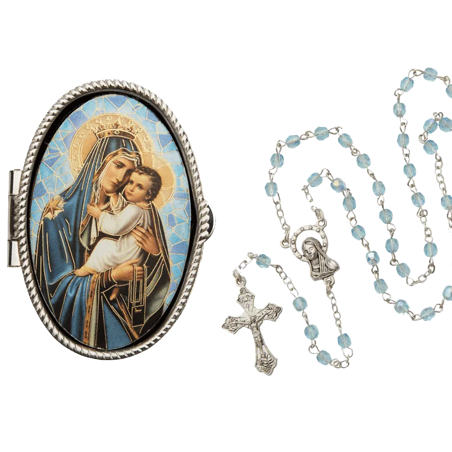 MATER ECCLESIAE - ROSARY BOX - METAL