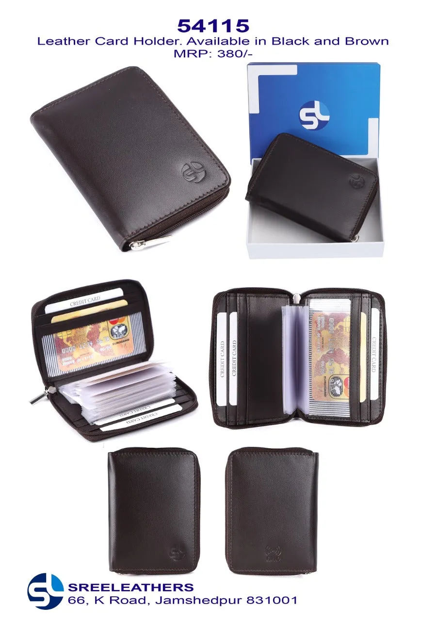 MENS LEATHER RFID CARD HOLDER 54115