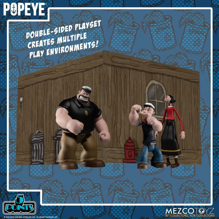 Mezco Toyz - Popeye Classic Comic Strip 5 Points Deluxe Boxed Set