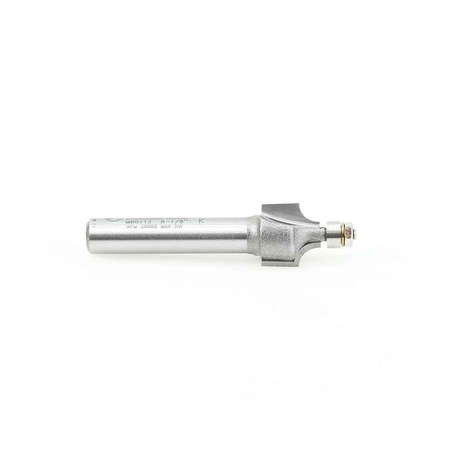 Miniature Corner Rounding Router Bit | 1⁄8 Radius x 7⁄16 Dia x 3⁄8 x 1⁄4"Shank | MR0112 | 738685071120