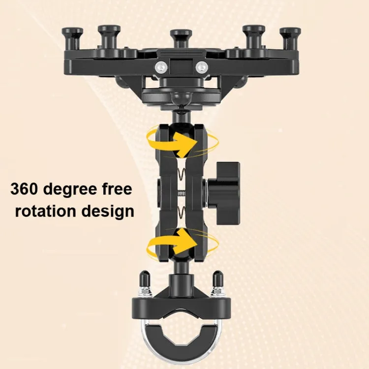 Motorcycle Bracket Crab Navigation Phone Bracket,Style： M10  Anti-theft Buckle