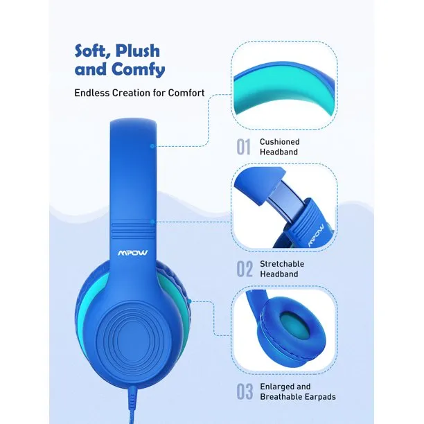 Mpow CH6S Kids Headphones with Microphone Over Ear