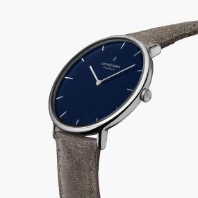 Native | Navy Dial - Patina Grey Leather