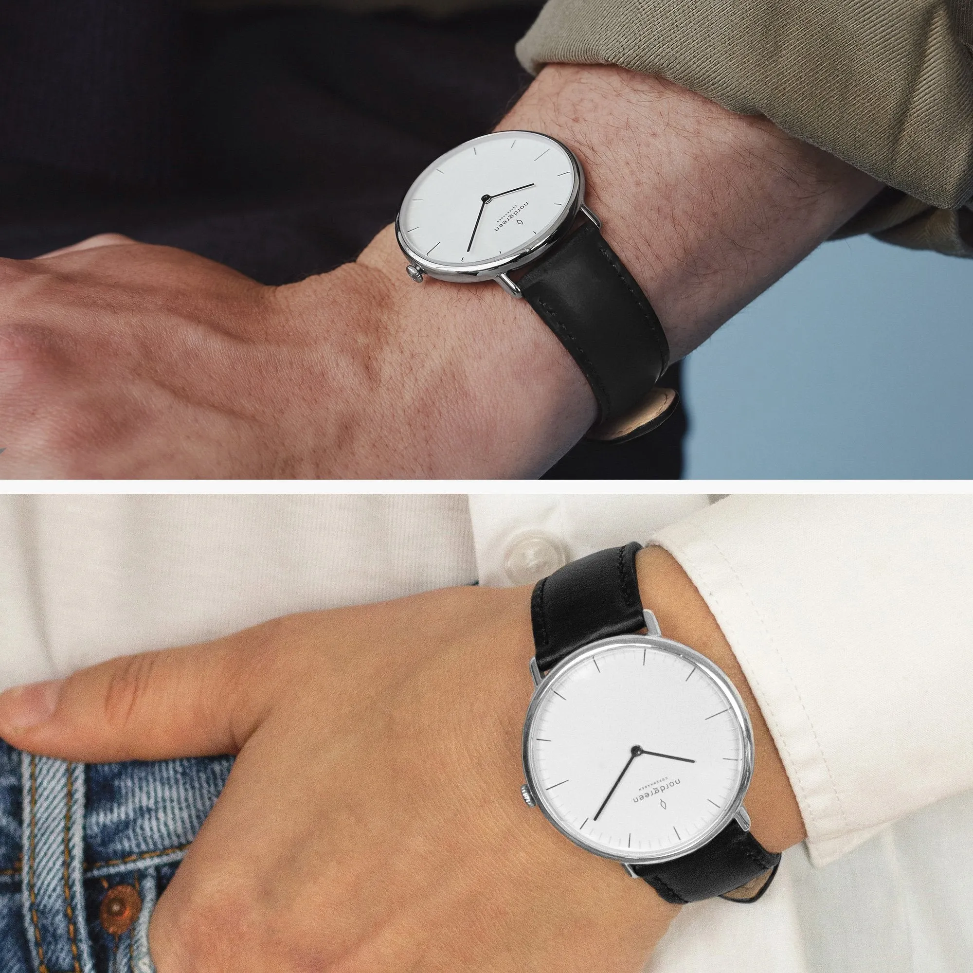 Native | White Dial - Black Vegan Leather - Refurbished