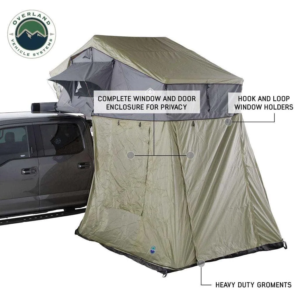 Nomadic 3 Roof Top Tent Annex Green Base With Black Floor & Travel Cover