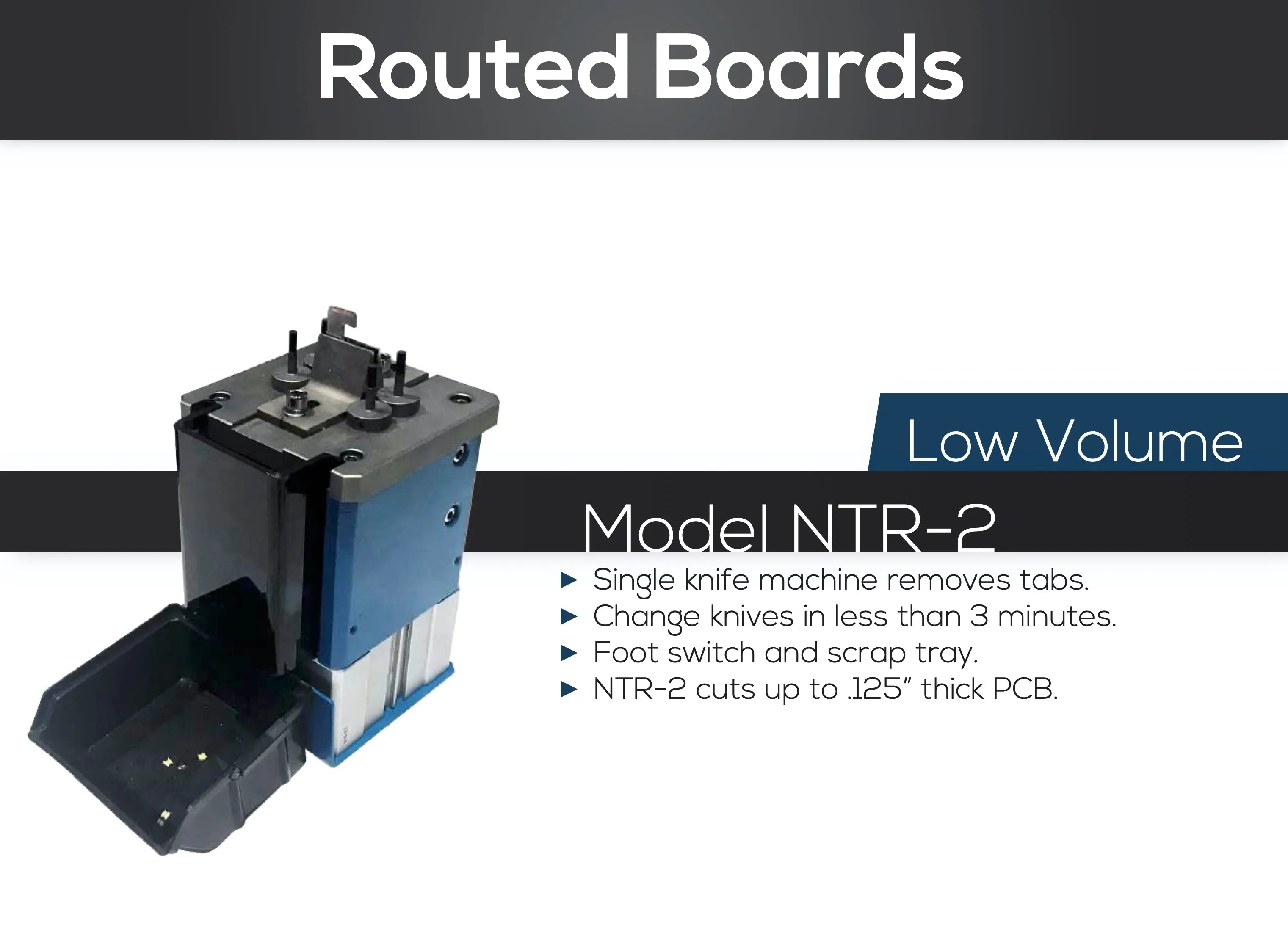 NTR-2 SINGLE KNIFE TAB ROUTER