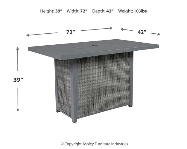 Palazzo Outdoor Bar Table with Fire Pit