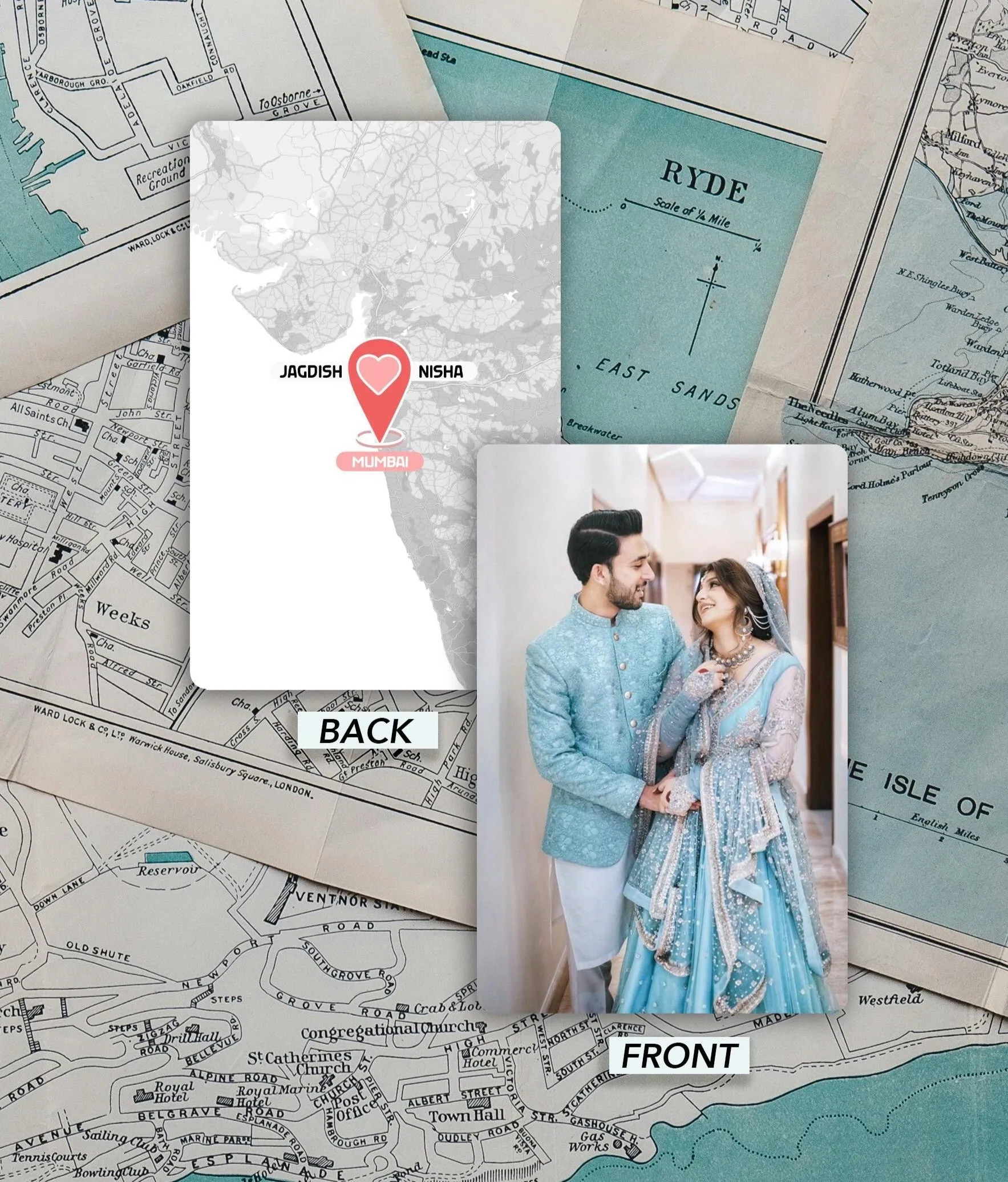 Personalised Where We Met Location Meeting Wallet Card