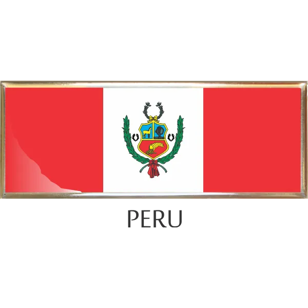 Peru  Metal Car Badge