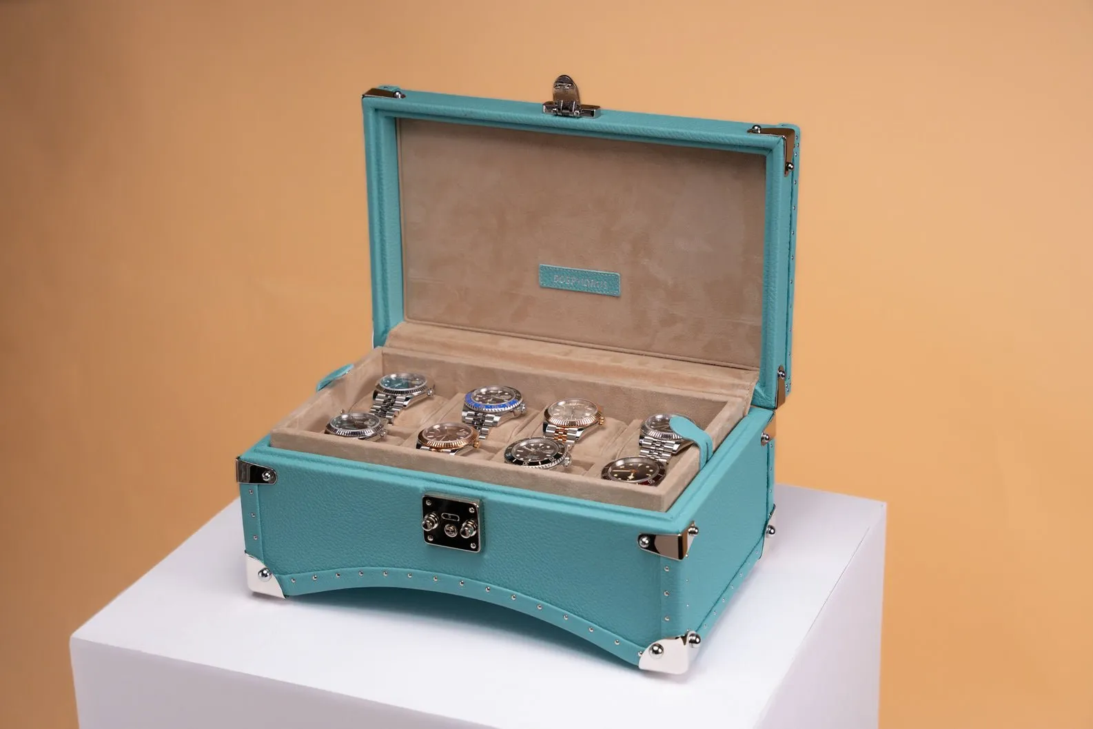 Petra Oval Watch Case - Togo Tiffany Blue