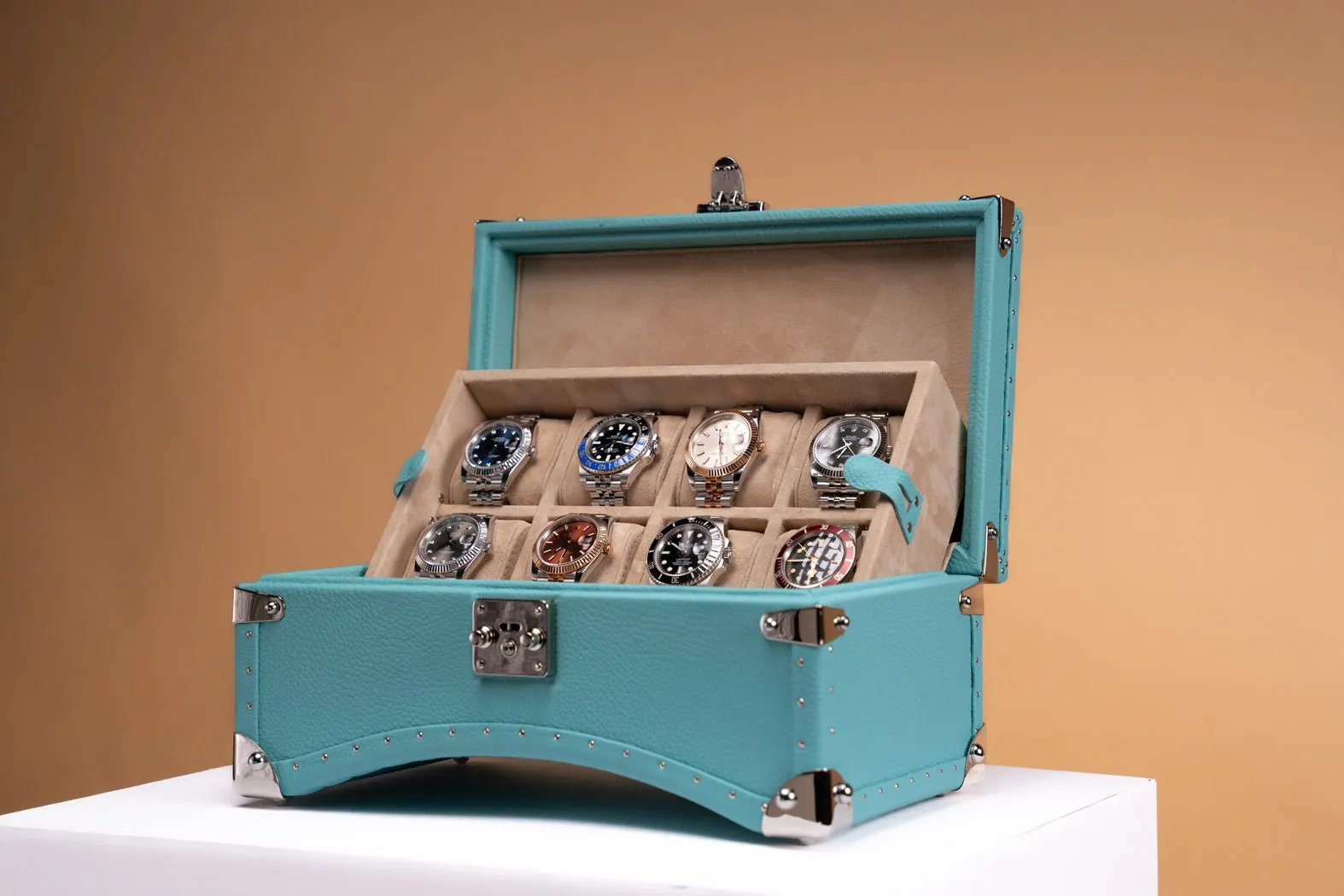 Petra Oval Watch Case - Togo Tiffany Blue