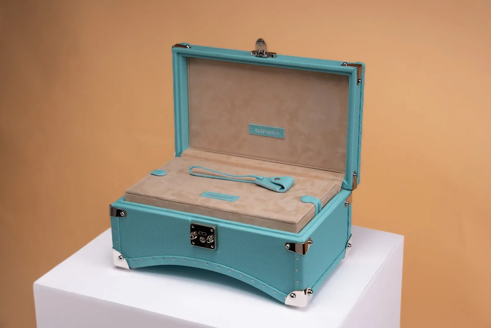 Petra Oval Watch Case - Togo Tiffany Blue