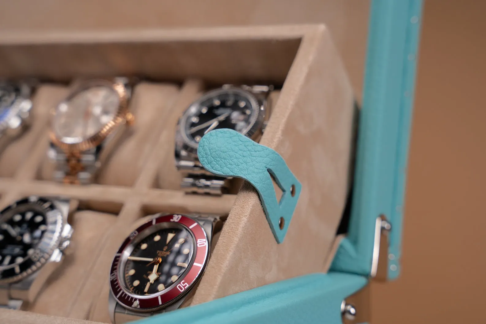 Petra Oval Watch Case - Togo Tiffany Blue