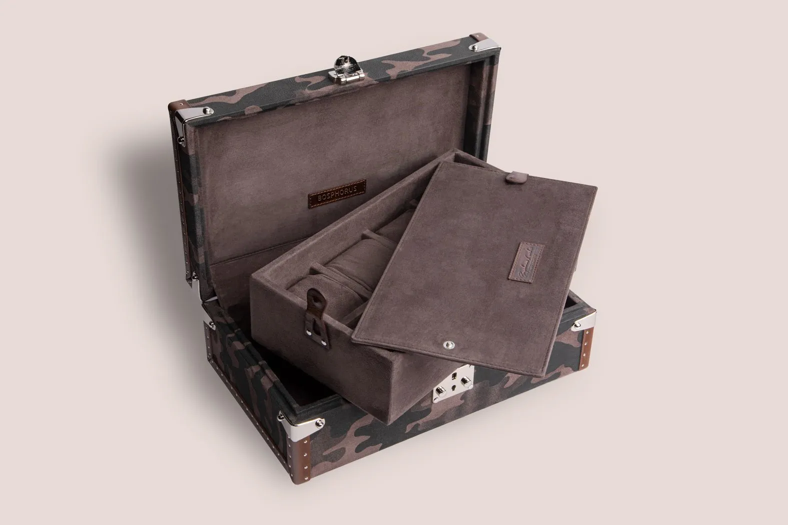 Petra Watch Case - Camouflage Charcoal