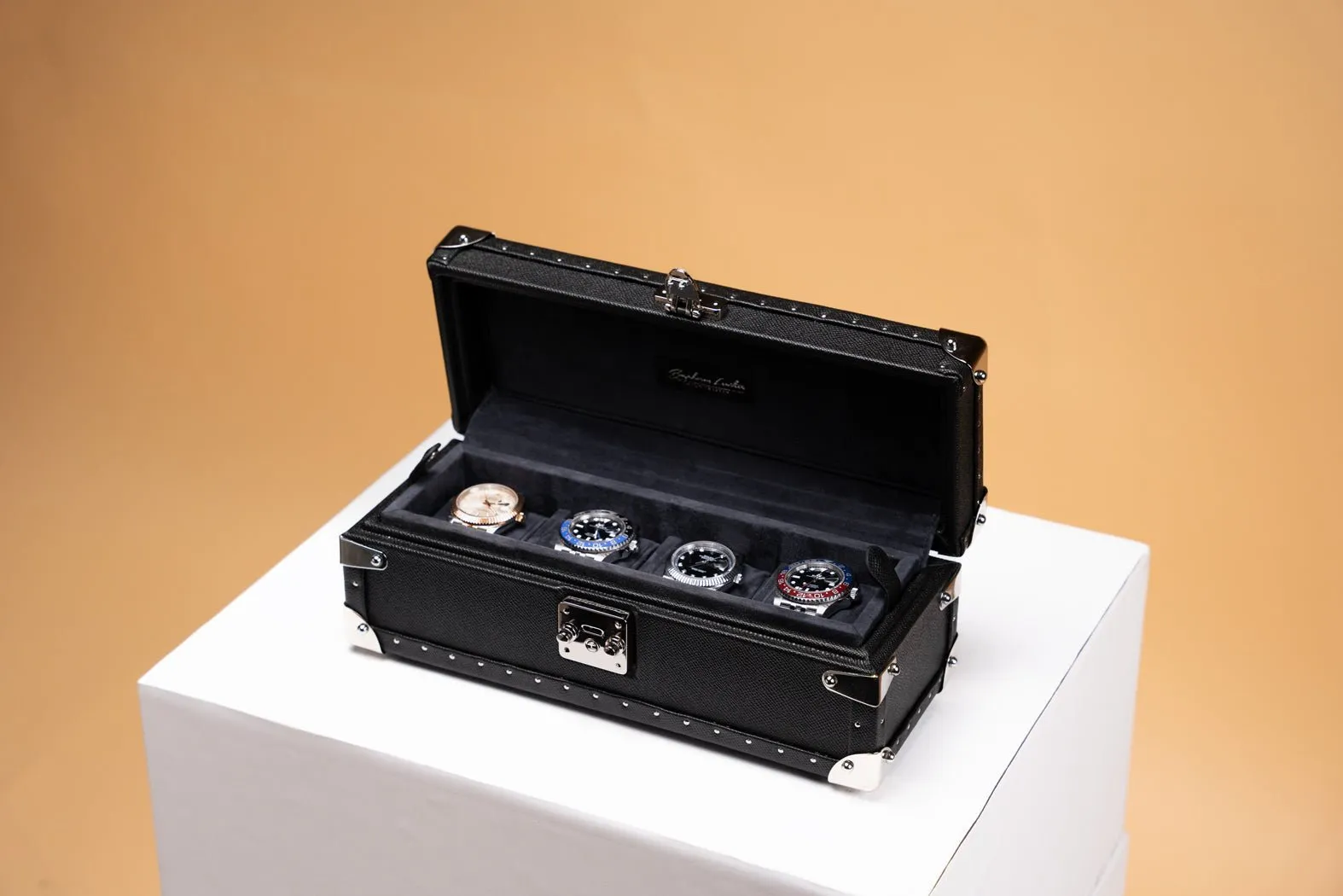 Petra Watch Case - Saffiano Black