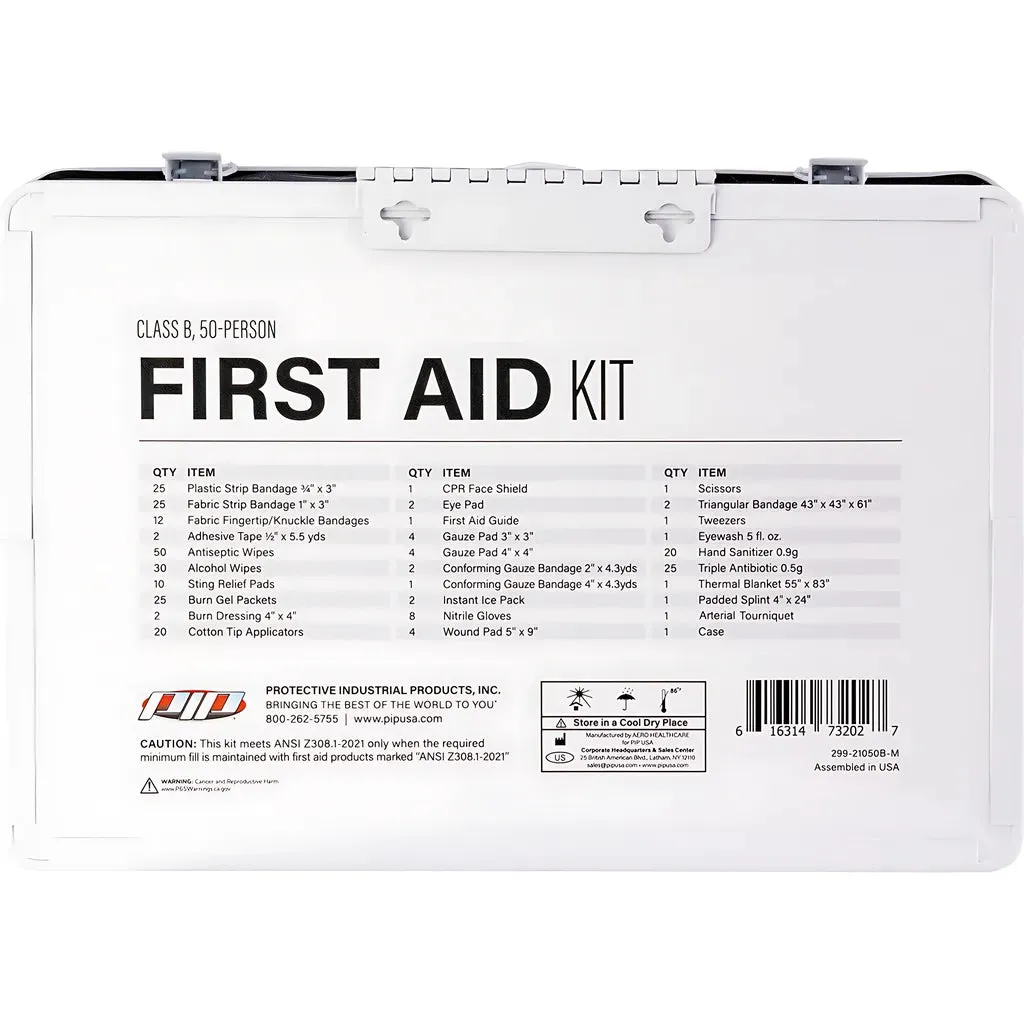 PIP 299-21050B-M ANSI Class B Metal First Aid Kit - 50 Person