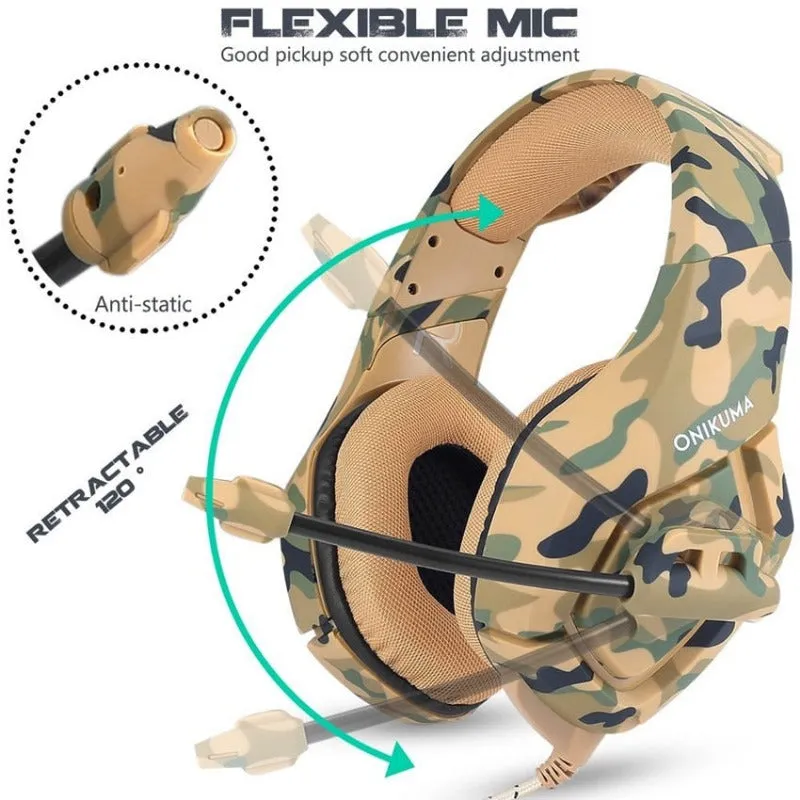 PS4 Camouflage Xbox Gaming Headset