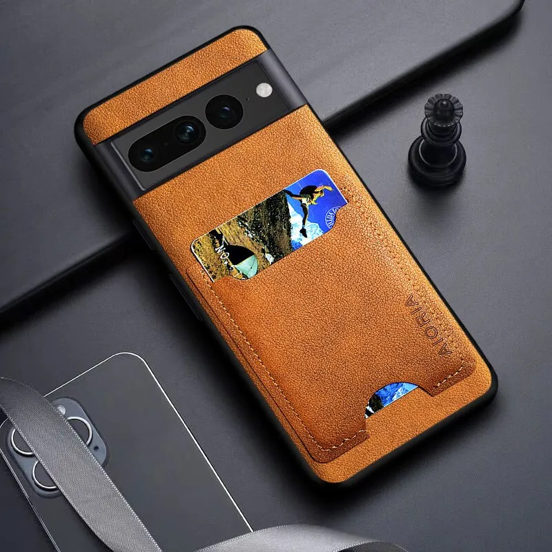 PU Leather Phone Case With Card Slot For Google Pixel 7