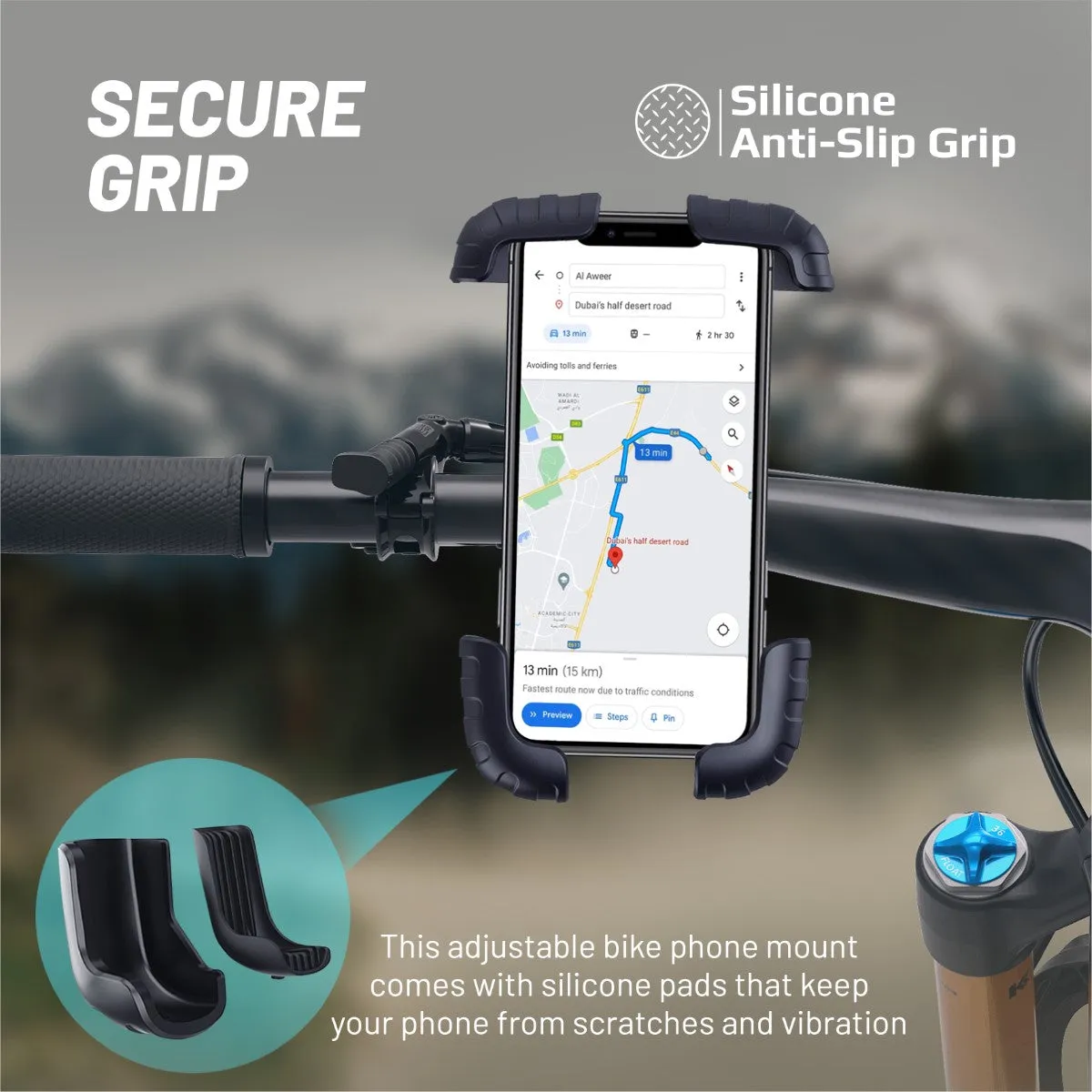 Quick-Clamp SecureMount Bike Mount for Smartphones