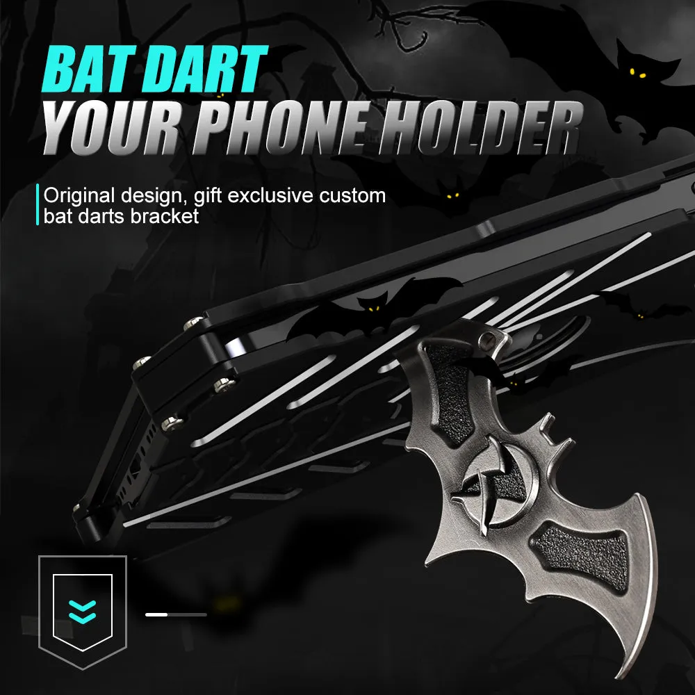 R-Just Batman Shockproof Aluminum Shell Metal Case with Custom Batarang Stent