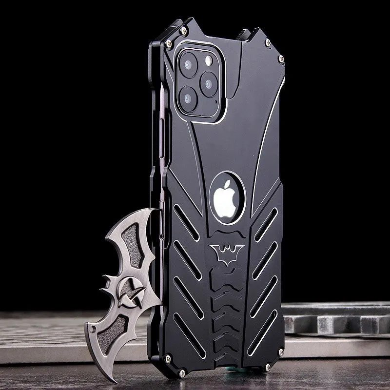 R-Just Batman Shockproof Aluminum Shell Metal Case with Custom Batarang Stent