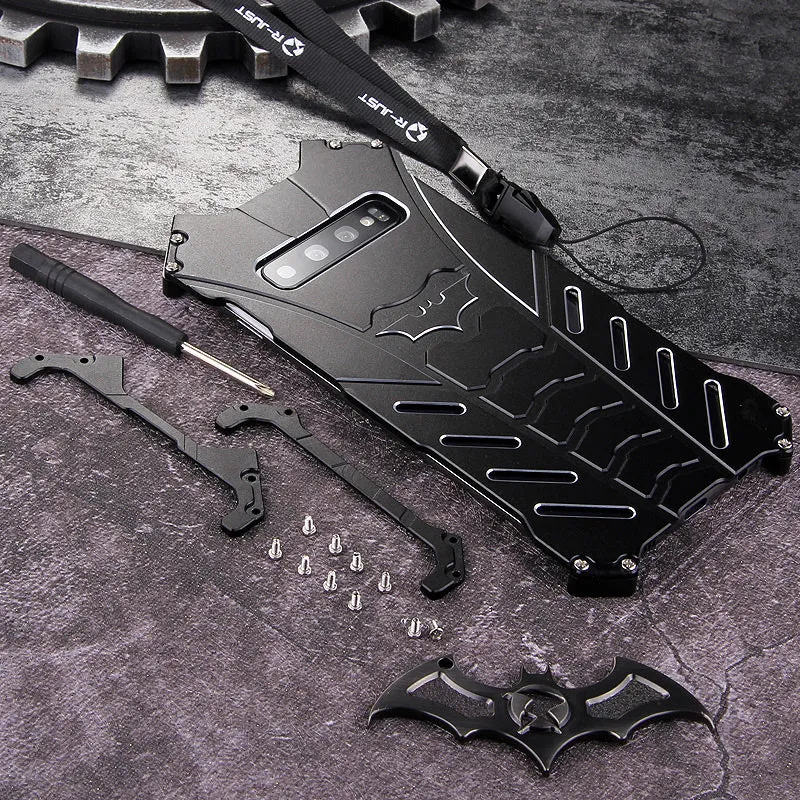 R-Just Batman Shockproof Aluminum Shell Metal Case with Custom Batarang Stent