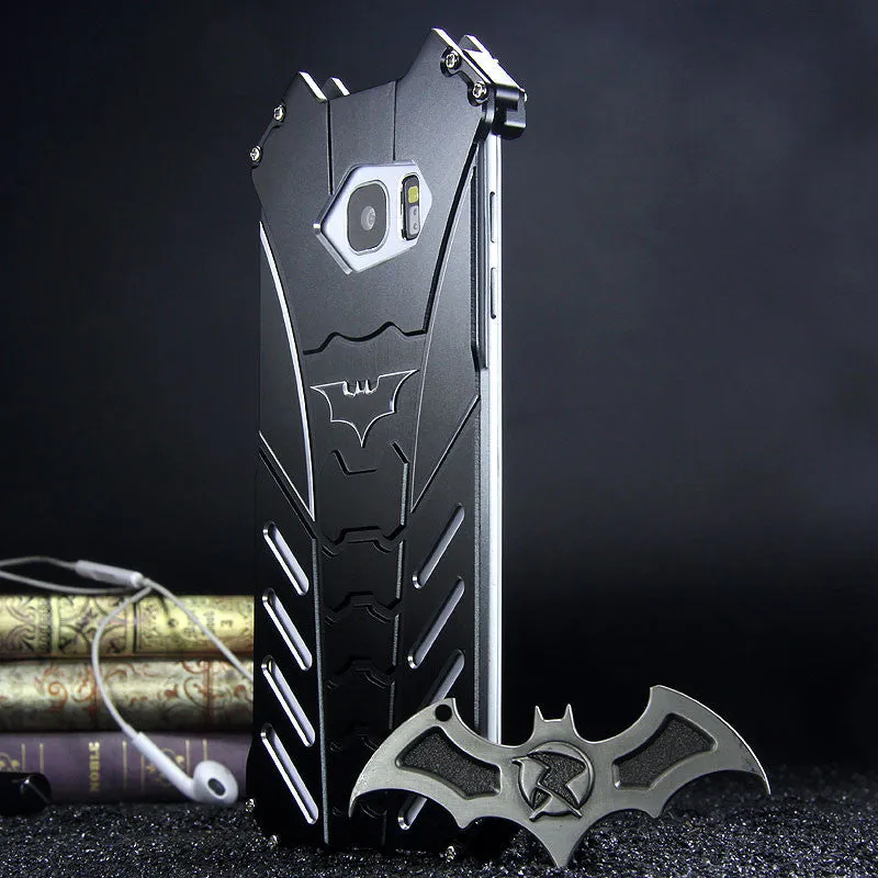 R-Just Batman Shockproof Aluminum Shell Metal Case with Custom Batarang Stent