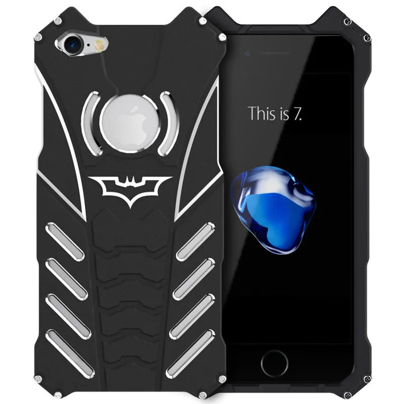 R-Just Batman Shockproof Aluminum Shell Metal Case with Custom Batarang Stent