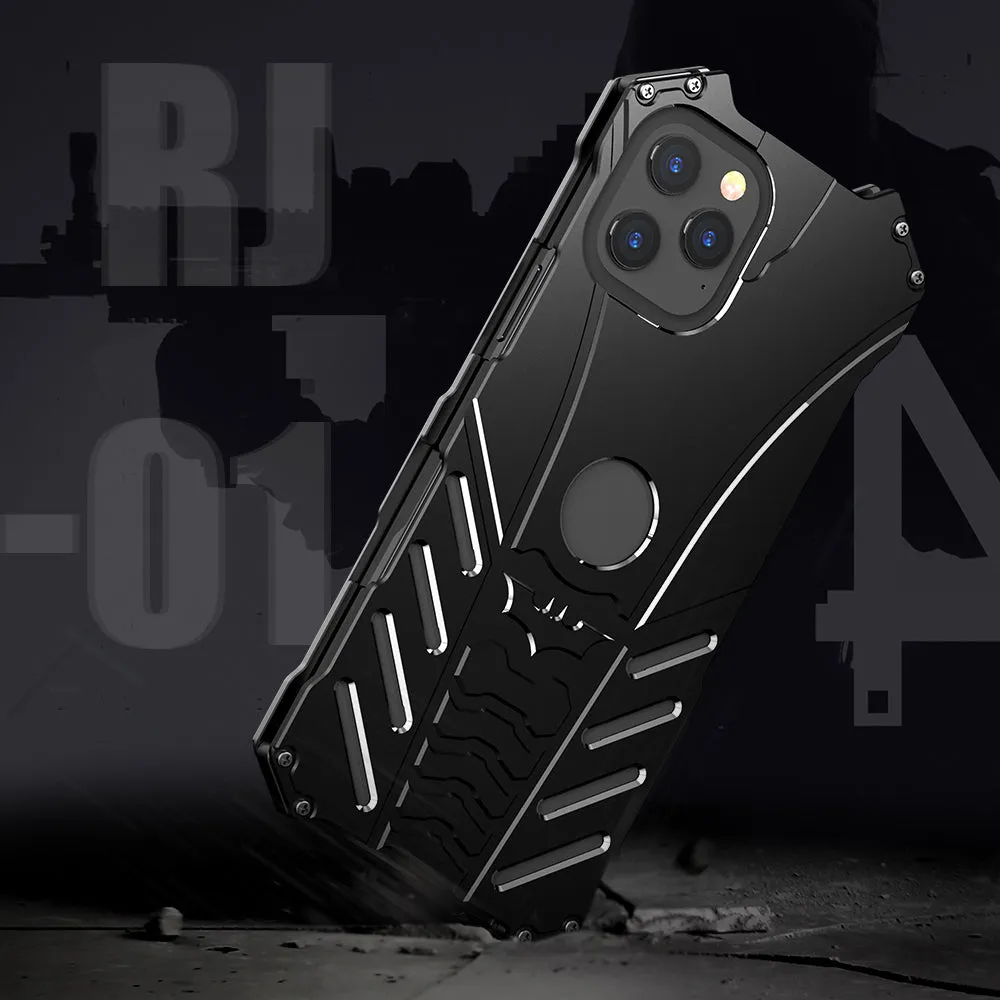 R-Just Batman Shockproof Aluminum Shell Metal Case with Custom Batarang Stent