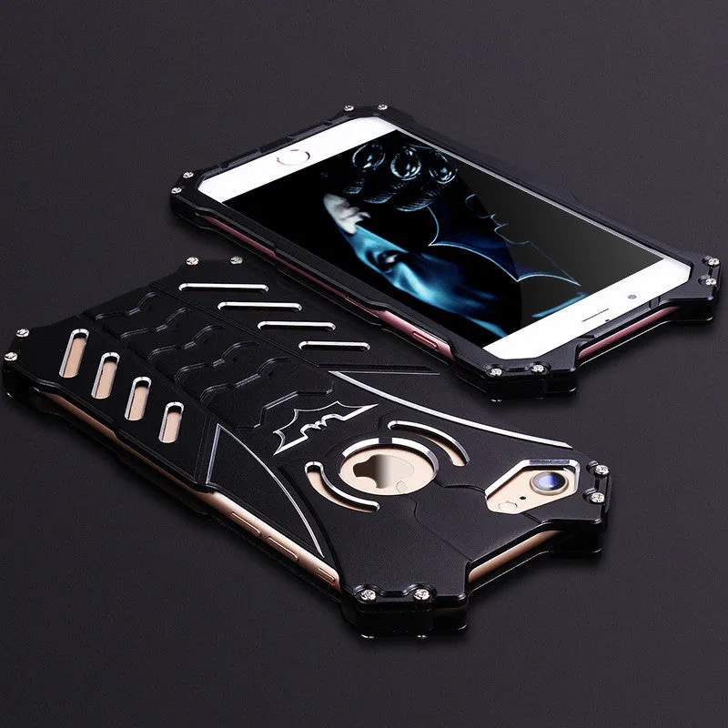 R-Just Batman Shockproof Aluminum Shell Metal Case with Custom Batarang Stent