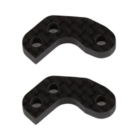 RC10B7 FT Caster Block Link Mount Set,  1mm, carbon fiber (ASS92466)