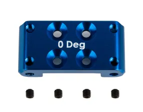 RC10B7 FT Front Bulkhead, 0 deg., blue aluminum (ASS92436)