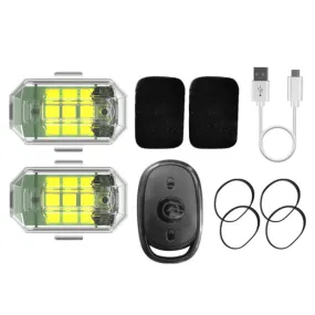 Remote Control LED Car Modified Electric Car Warning Tail Light, Specification: 2 Light  1 RC