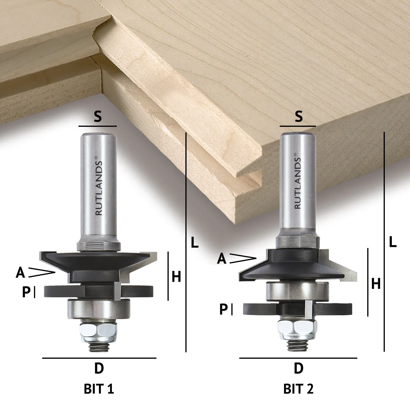 Router Bit Set - Rail & Stile - Bevel