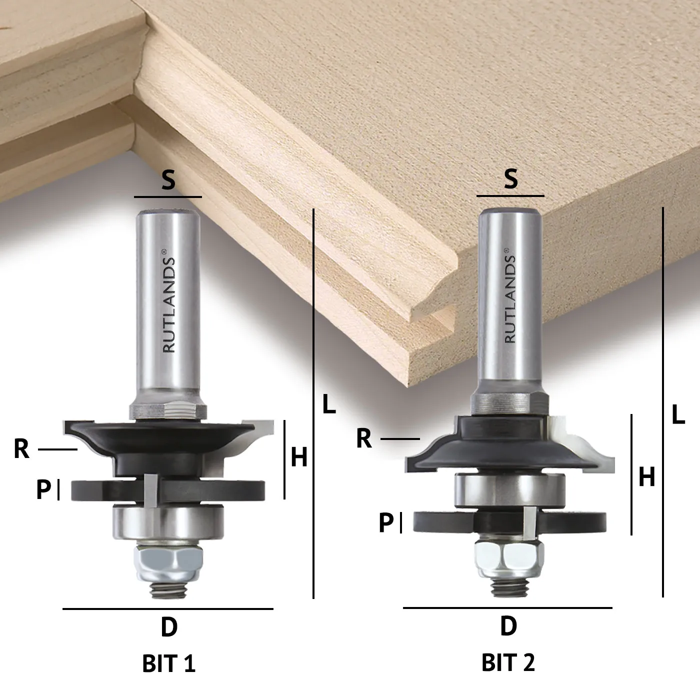 Router Bit Set - Raised Panel Door with Backcutter - Ogee