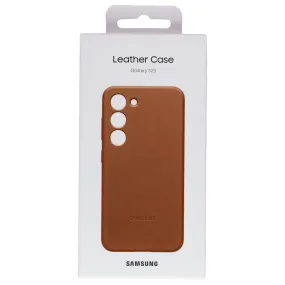 Samsung Leather Case for Galaxy S23 - Camel