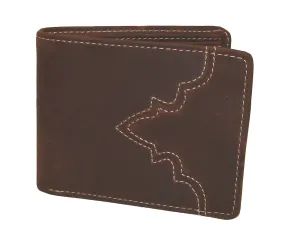 Silver Creek Classic Distressed Brown Leather Bifold Wallet