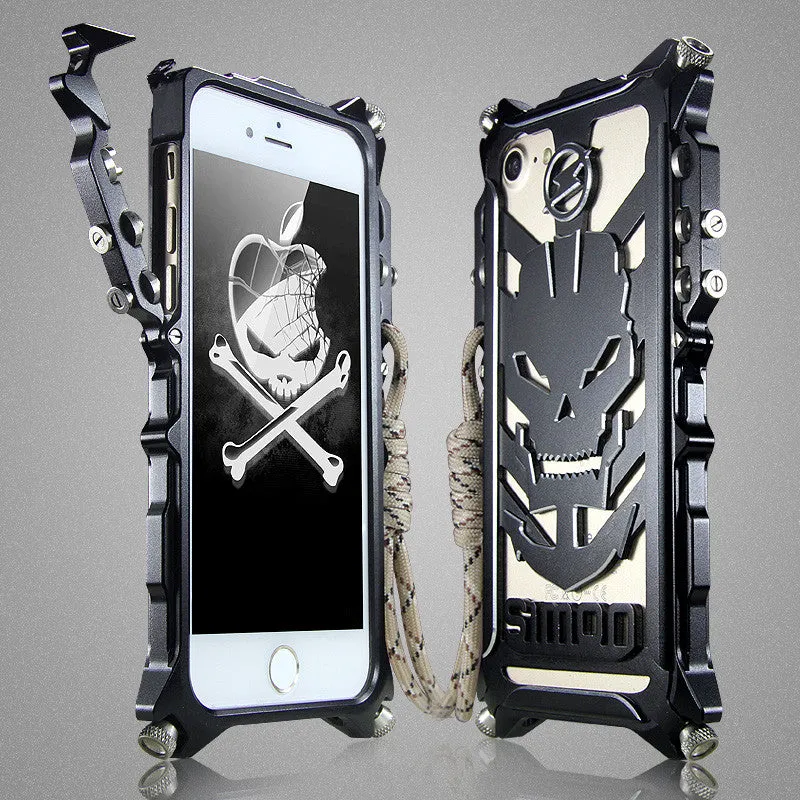 SIMON Mechanical Arm Skull Punk Premium Aluminum Metal Bumper Shockproof Case Cover