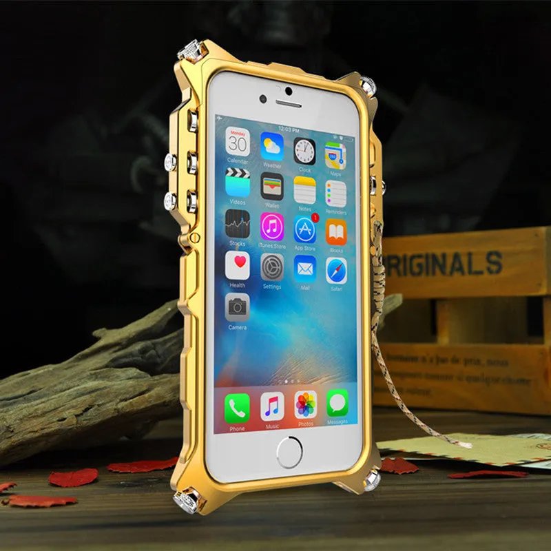 SIMON Mechanical Arm Skull Punk Premium Aluminum Metal Bumper Shockproof Case Cover