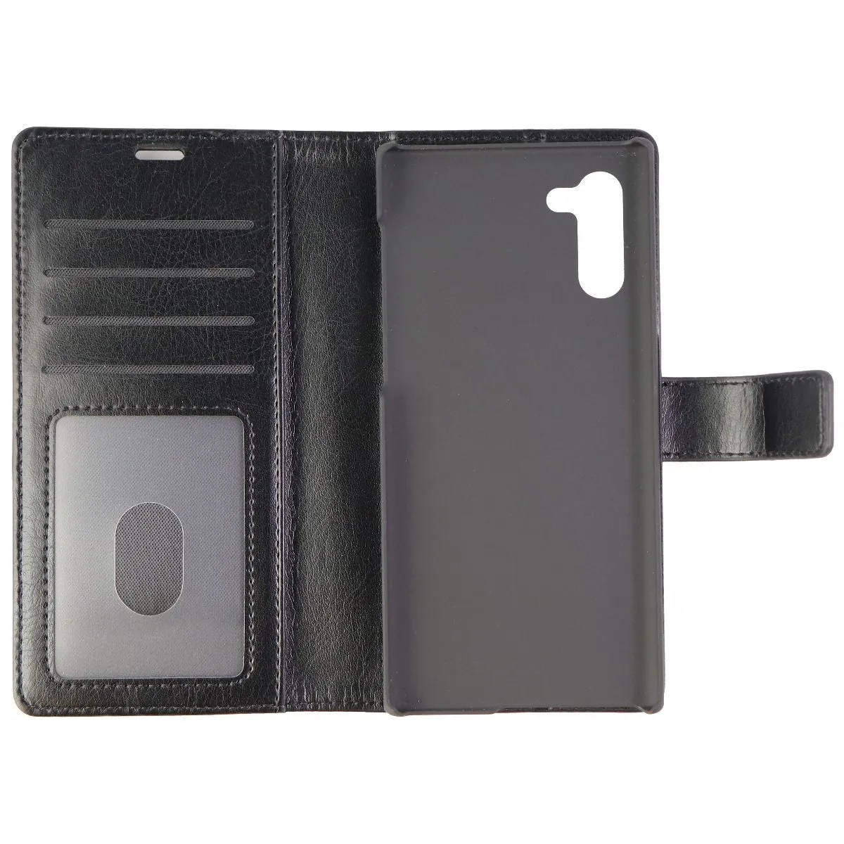 SkechPolo Book Wallet Cover with Detachable Case for Galaxy Note10 - Black