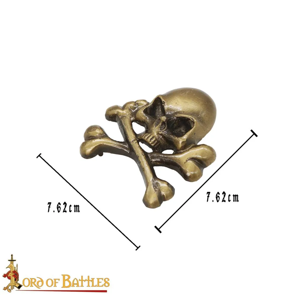 Skull and Crossbones Brass Fitting – Large