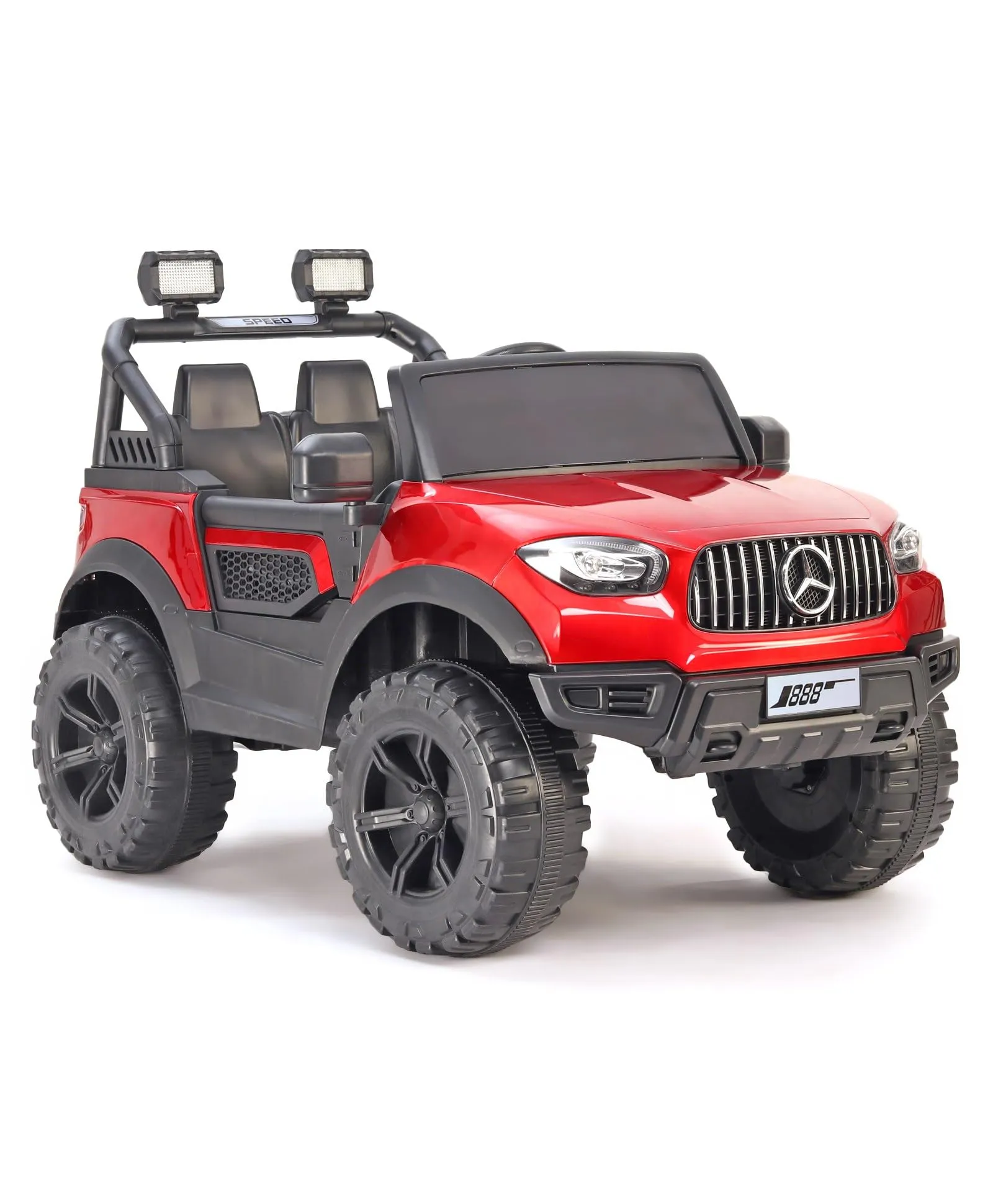 SKYA STAR M-888 Battery Operated Jeep for Kids Ride on Toy Kids Car with Bluetooth Music & Light Electric Car Jeep Battery Car for Kids to Drive [ 2 to7 Years, Red ]