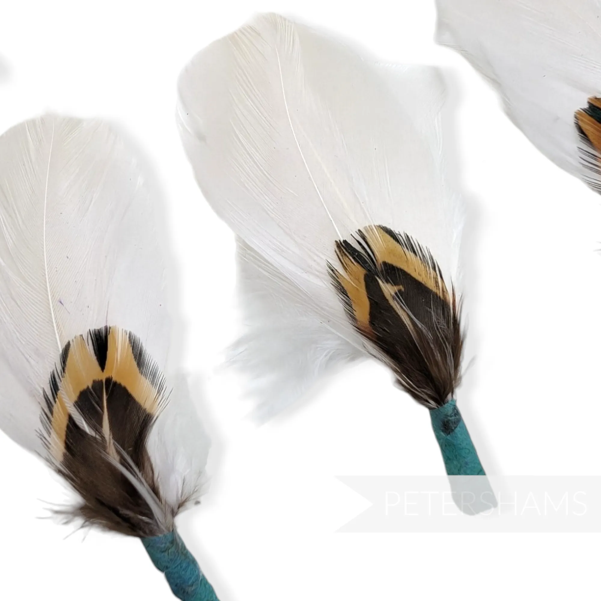 Small White Feather Hat Mounts